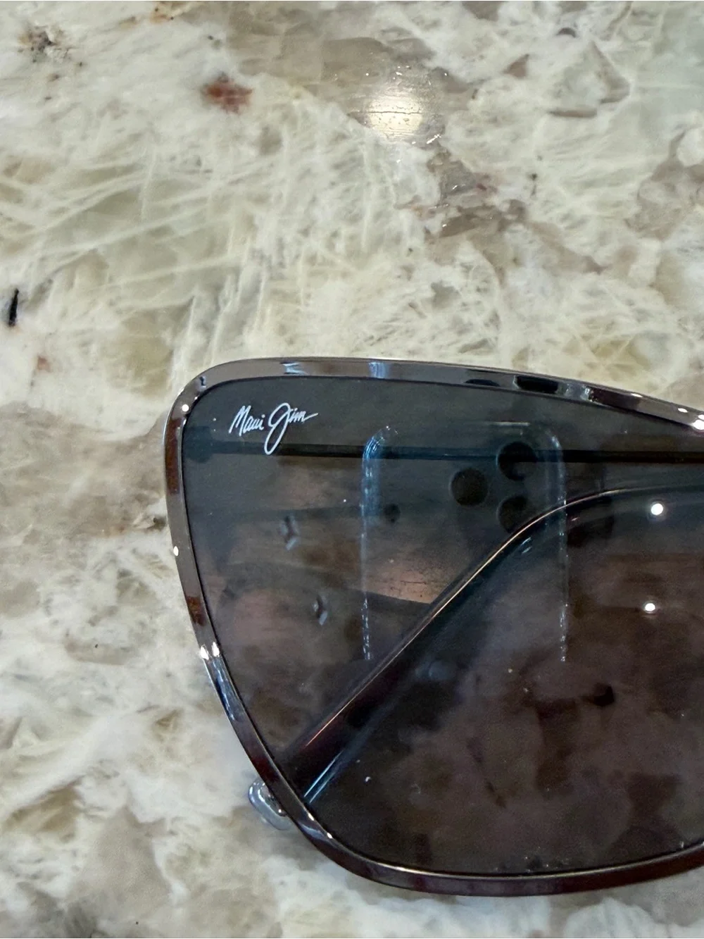 MAUI JIM Puakenikeni POLARIZED Sunglasses STG-SG Super Thin Frame Gray Womens